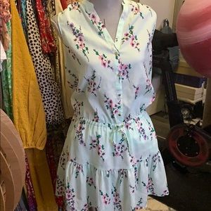 Light green floral dress